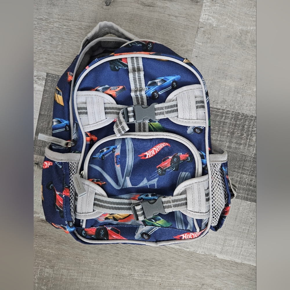 Pottery Barn Kids Hot Wheels Backpack - Blue and Gray